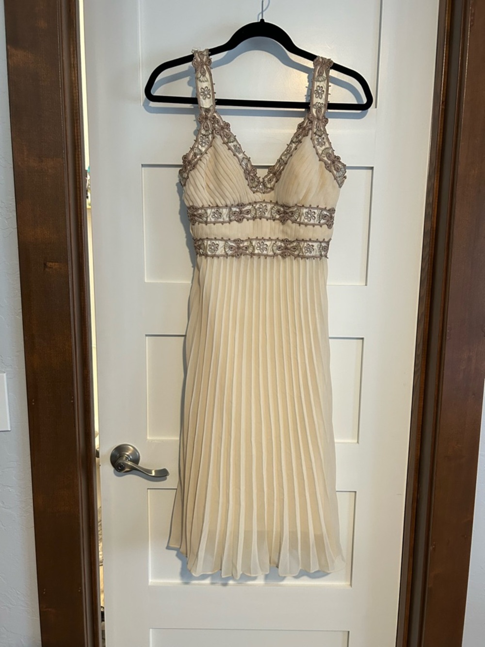 Sue Wong Nocturne Pleated / Beaded Sleeveless Cocktail Dress Size 2 New with tag